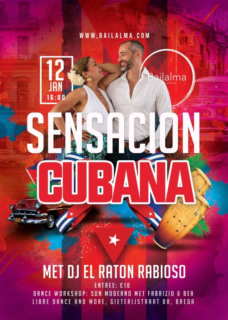 Sensación Cubana – Cubaanse Salsa Matinee – 12 Januari 2025