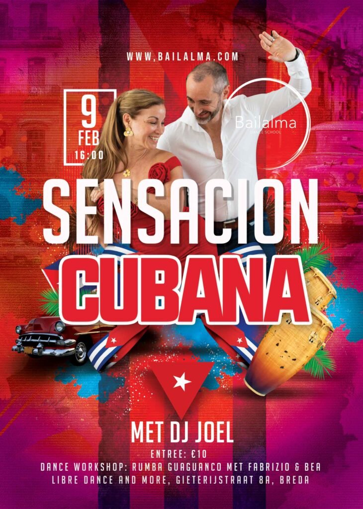 Sensación Cubana – Cubaanse Salsa Matinee – 9 Februari 2025